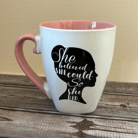 Big mug She believed she could, So she did quote,  Woman empowerment mug - Picture 3 of 6